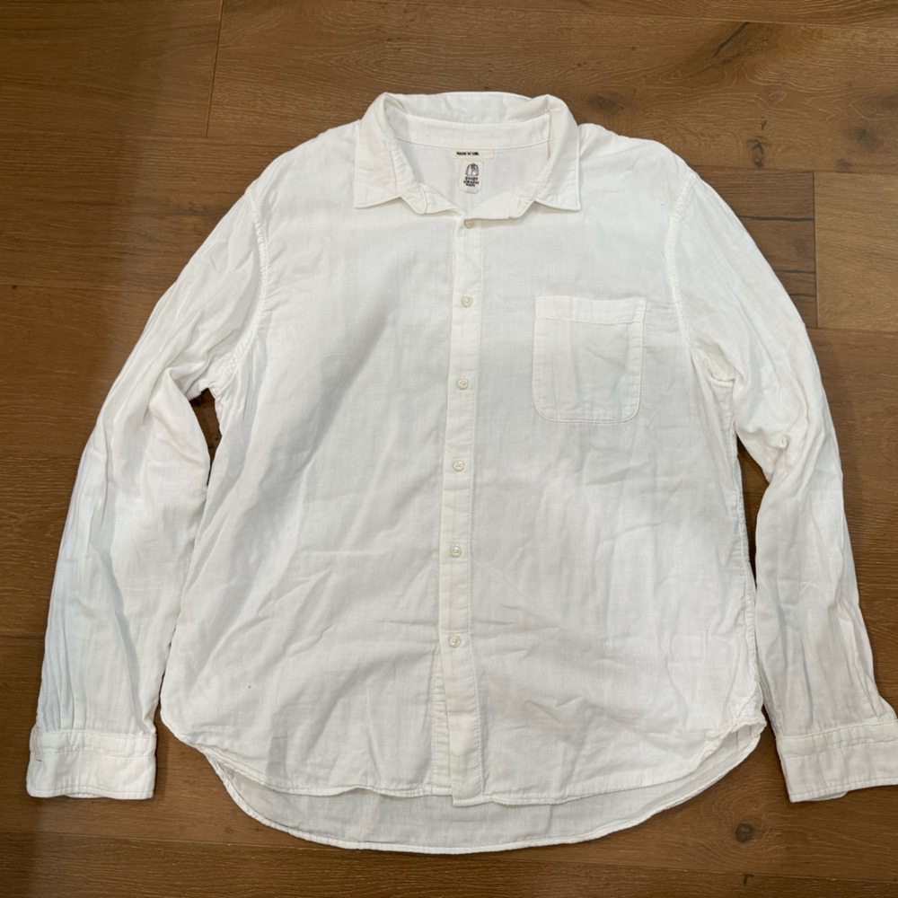 Hiroshi Kato XXL -  White Ripper Shirt - Made in USA